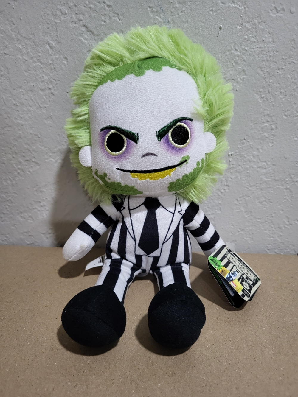 Beetlejuice, Beetlejuice Plush  - Green Hair, Black & White Outfit